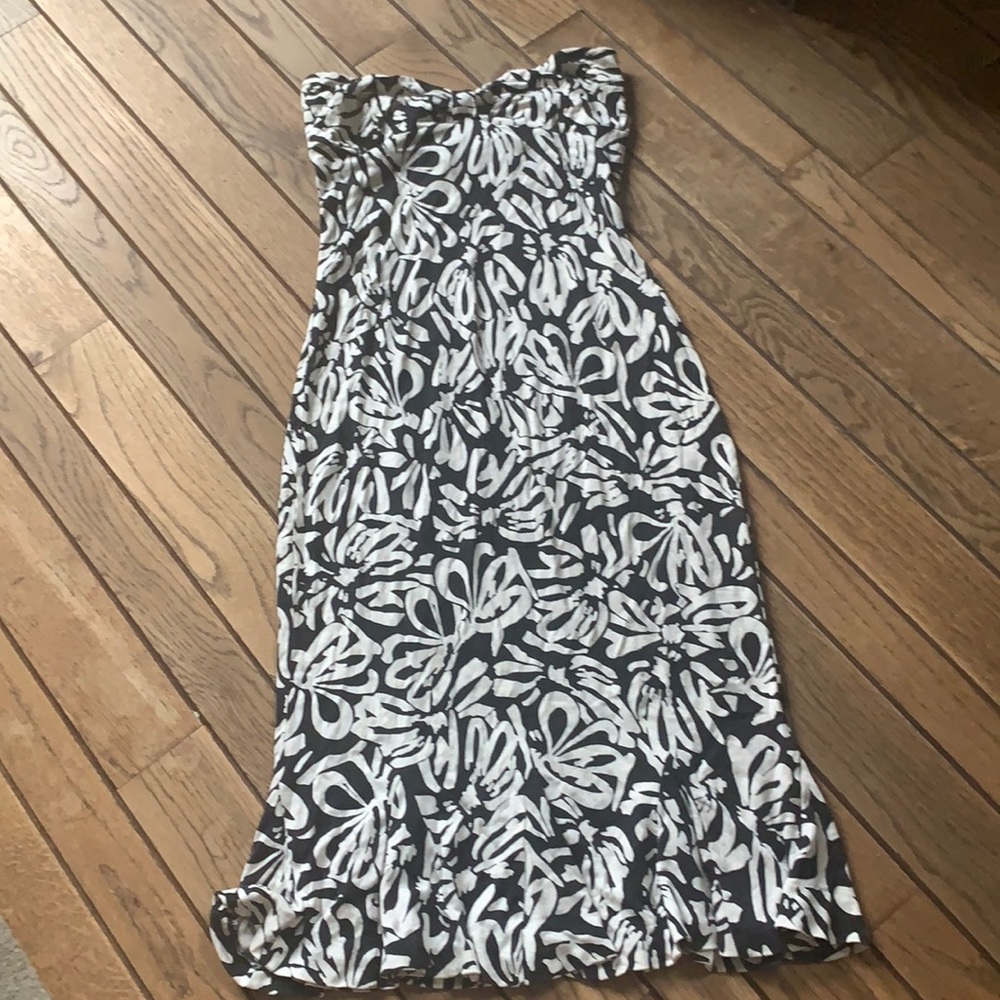 Diane von furstenberg silk strapless dress